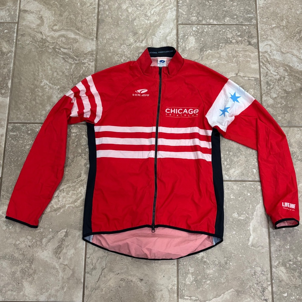 Voler‎ Chicago Triathlon Triple Challenge Cycling Jacket Red Womens XL